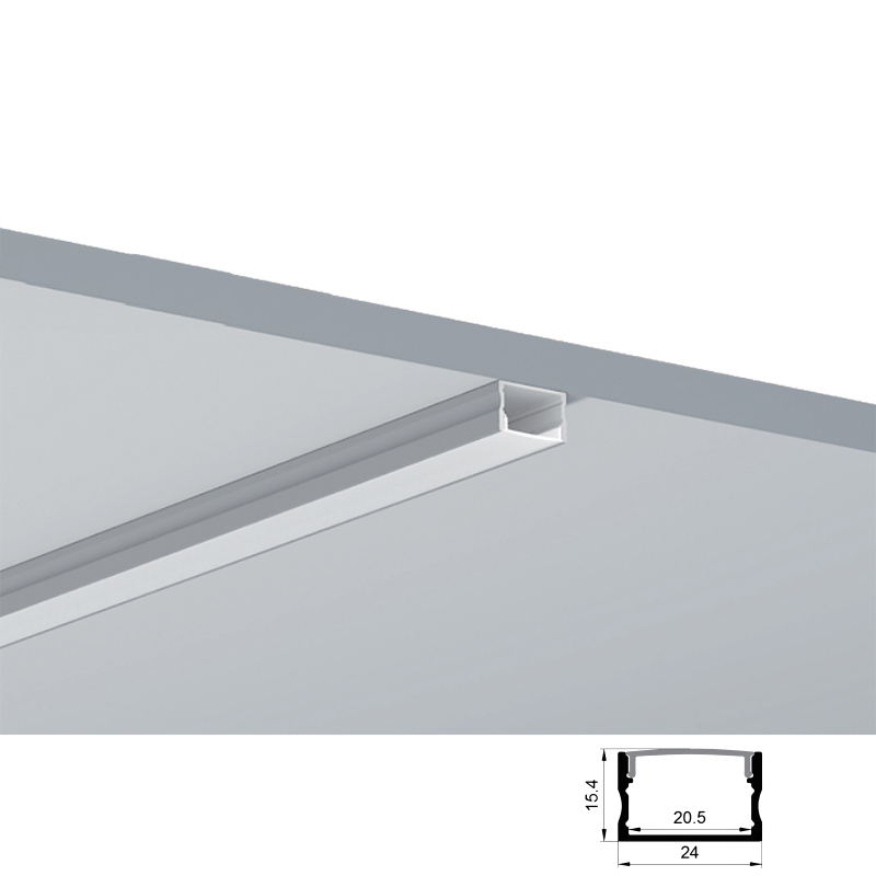 Aluminum LED Profile Light Strip Diffuser For 12mm Addressable White LED Strip